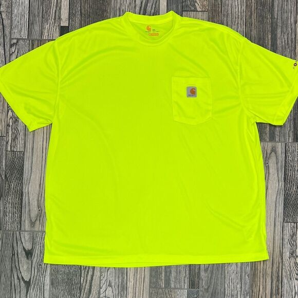 🔥🔥 CARHARTT FORCE Relaxed Fit Neon Dri-fit Lightweight T-Shirt Size 2XL - EUC - Picture 1 of 9
